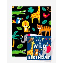 Gift Wrap - Jungle Gift Wrap + Personalised Card (Birthday)
