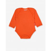 Organic Orange Basic Long-Sleeved Baby Body - 0-3m / 56cm