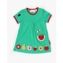 Organic Fruit Flower Applique T-Shirt Dress - 5-6y / 116cm