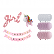 Babyshower versiering Unicorn (roze)