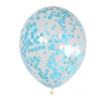 Blauwe Confetti Ballonnen (10 stuks / 30 CM)