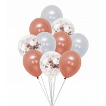 Ballonnenset Wit/Rosé (10 stuks / 30 CM)