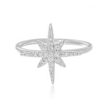Starburst Ring/18K White Gold & Cubic Zirconia