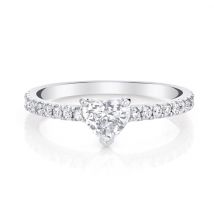 Promise Ring/18K White Gold & Cubic Zirconia