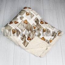 PLAID  Matrimoniale in pile Mastro Bianco invernale caldo stile Shabby letto 220×260 cm circa vari colori