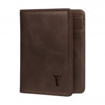 Bifold Leather Wallet (with RFID Protection) - Dark Brown