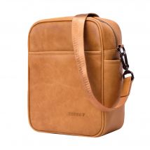 Leather Crossbody Shoulder Bag - Tan