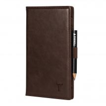 Leather Golf Scorecard Holder - Dark Brown