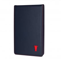 Leather Golf Scorecard Holder and Yardage Book Cover - Navy Blue