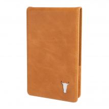 Leather Golf Scorecard Holder and Yardage Book Cover - Tan