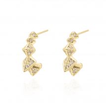 Arabella Spike Hoop Earrings | 14K Gold Plated