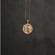 Asta Zodiac Star Sign Necklace - Mother of Pearl | 18K Gold Plated