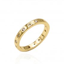 Faith Star Studded Ring | 18K Gold Plated