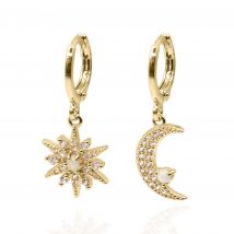 Esmae Moon & Star Earrings | 14K Gold Plated