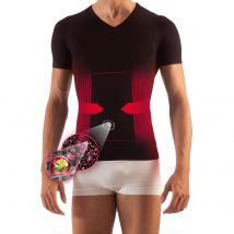 Tee Shirt Thermo Minceur Col V - Confort, extensible, sans couture - Efficacité Cosmétique Prouvée - Noir - Taille S/M - Lytess