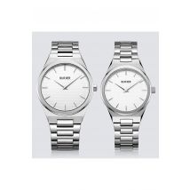 Burker  Adam & Eve Silver White Men&Women Watch
