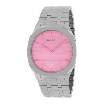 Gucci YA163410 25H Quartz Pink Dial Ladies Watch