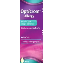 Opticrom Allergy 2% Sodium Cromoglicate Eye Drops (10ml)