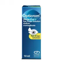 Opticrom Allergy 2% Sodium Cromoglicate Eye Drops (10ml)