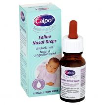 Calpol Saline Nasal Drops for Natural Congestion Relief (10ml)