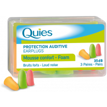 Quies - Foam Protective Ear Plugs (3 Pairs)