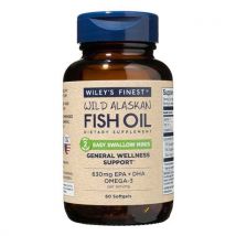 Wileys Finest Wild Alaskan Fish Oil ~ Easy Swallow Minis (60)