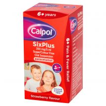 Calpol Six Plus Strawberry Sugar Free (60ml)