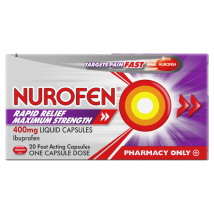 Nurofen Rapid Relief Max Strength Liquid Capsules 400mg Ibuprofen (20)
