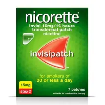 Nicorette Invisi 15mg Nicotine - Step 2 Patches (7 )