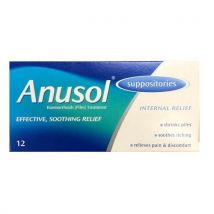 Anusol Suppositories for Piles & Haemorrhoids (12 suppositories)