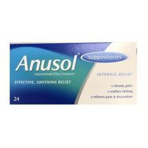 Anusol Suppositories for Piles & Haemorrhoids (24 suppositories)