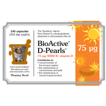 Bioactive D Pearls 75mcg 3,000IU (240)