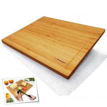 Tagliere da Cucina Legno Grande Tagliere Bamboo Massiccio con scanalatura