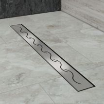 SIRHONA Caniveau de douche Siphon douche italienne, diverses Tailles au Choix 60-100cm, Acier Inoxydable