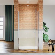 SIRHONA Porte de douche taille 70-90cm rétractable 4cm hauteur 185cm cabine de douche