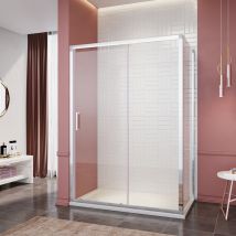 SIRHONA Portes de douche coulissantes Largeur 100-170cm, 76-90 cm avec porte latérale, 5 mm verre trempé