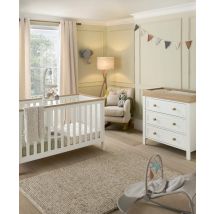 Wedmore 2 Piece Cotbed Set with Nursery Dresser Changer - White/Natural