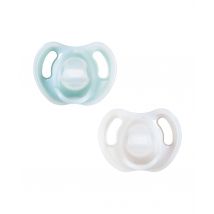Tommee Tippee Ultra-Light 0-6M Soother (2 Pack) - White and Blue