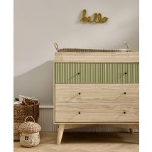 Coxley Nusery Dresser Changer - Natural/Olive Green