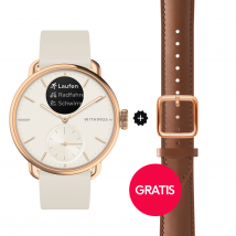 Withings ScanWatch 2 - 38mm Sand | Rosegold + Gratis Withings Lederarmband in Braun
