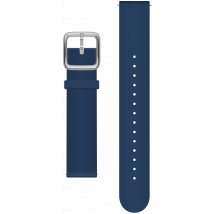 Premium Silicon wristband nightblue, silver buckle, 20mm
