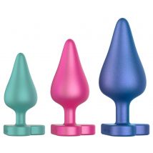 Analplug Set "Luster" im Metallic-Look