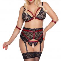 Straps-Set aus Spitze mit Armfesseln