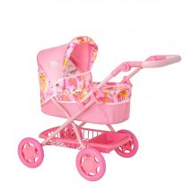 BabyBoo Junior Roamer Dolls Pram - Pink Jungle