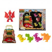 Stretcherz Play Case With 5 Stretchy Figures - Dinosaur