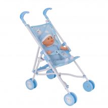 BabyBoo Kitty Doll Stroller - Blue