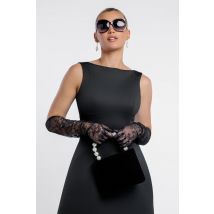 Embroidered Mesh Gloves by Goddiva