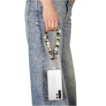 Square & Ball Style Acrylic Phone Strap - Green & White by Goddiva Accessories