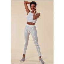 Cosmochic High Neck Crop Top With Leggings Set - White