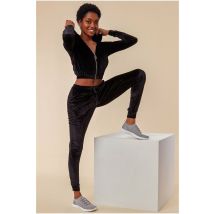 Cosmochic Cuffed Ankle Velour Tracksuit - Black
